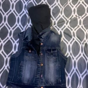 This jean jacket has a very soft hood and wallflower is a really good brand.